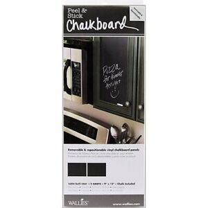 Two Sheet Slate Gray w/ chalk Wallies Peel and Stick Chalk Board