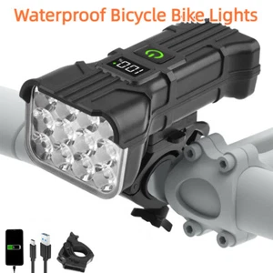 1800mAh Waterproof Bicycle Bike Lights Super Bright Front Headlight Rechargeable - Picture 1 of 15