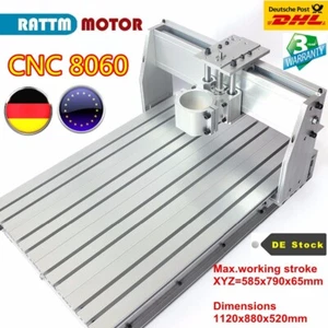 〖DE〗 8060 DIY CNC Router Engraving Milling Machine Aluminum Frame Kit+80mm Clamp - Bild 1 von 8