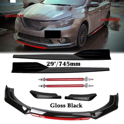 For Infiniti Q70 Q70L Front Bumper Lip Spoiler Splitter Rear Lip Side Skirt Foto 1 de 4