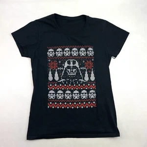 Stars Wars Christmas Ugly Design Darth Vader Grafica Maglietta Nera Donna XS - Foto 1 di 4