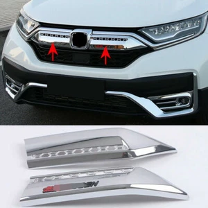 ABS Chrome Front bumper grill Upper Moulding trim cover For Honda CR-V 2020-2022 - Picture 1 of 5