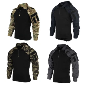 Outdoor Hunting Combat Shirt Uniform Tactical SP2 Long Sleeve Hooded Shirt Tops - Picture 1 of 38
