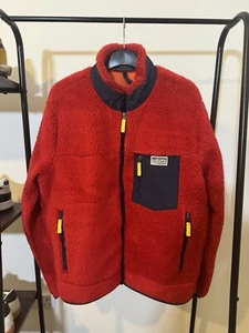Ralph Lauren Ombré Hi Pile Jacket Men’s XL Red Rock Fleece Coat BNWT RRP £249 - Picture 1 of 10