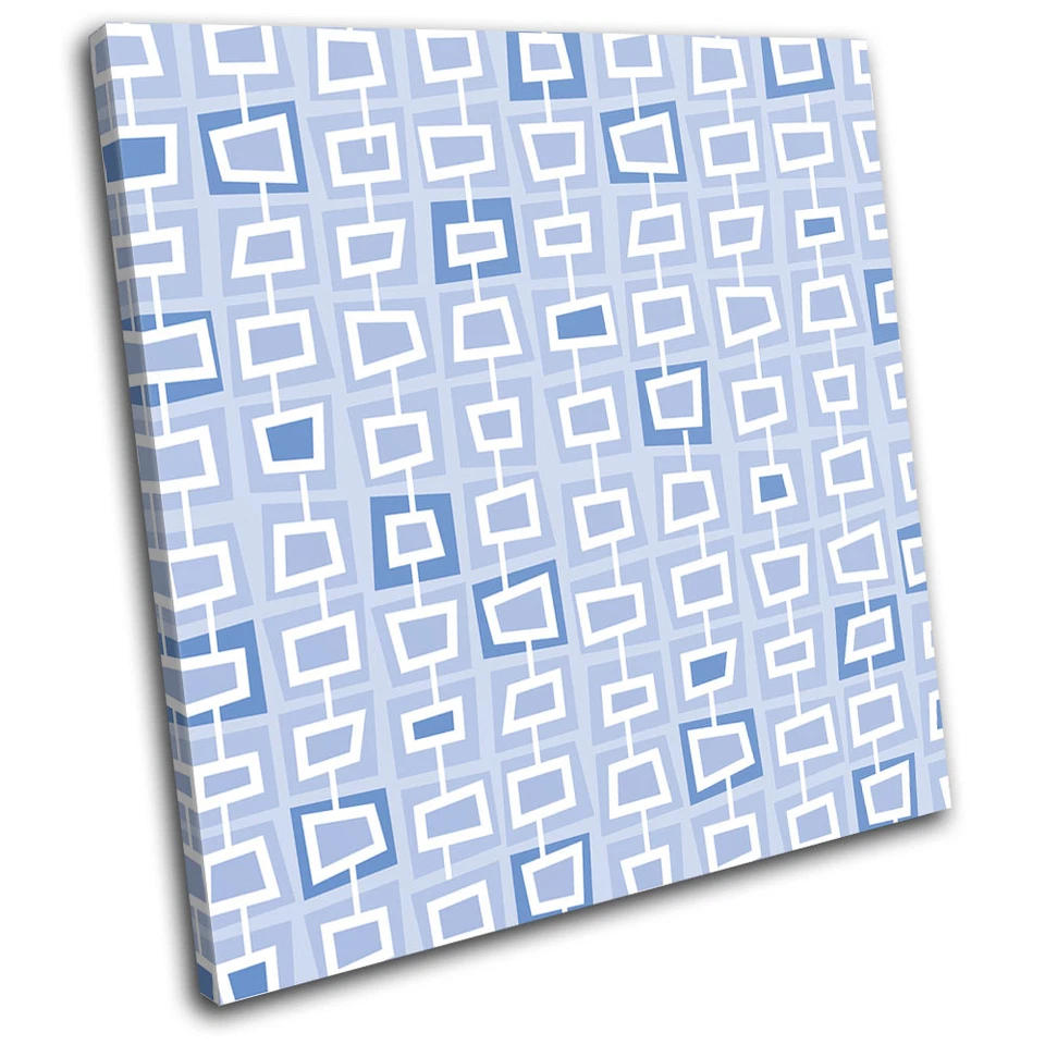 Retro Vintage Pattern Abstract SINGLE Leinwand Wand Kunst Bild drucken - Bild 1 von 1