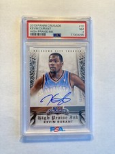 2013 Panini Crusade Kevin Durant High Praise Ink Auto Autograph #10 19/25 PSA 7!
