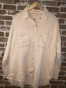 NWT AERIE LUMBERJANE FLEECE SHIRT TOASTY WOMENS MEDIUM OVERSIZED FIT - Picture 1 of 6