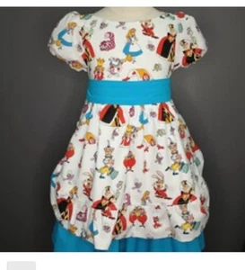 Saige Boutique — “Alice in Wonderland” amazing dress with matching apron,size 8 - Picture 1 of 3