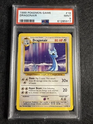 Pokémon 1999 Base Set Dragonair 18/102 PSA 9 Mint - Image 1 of 4
