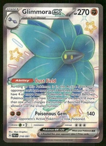Pokemon Tcg Glimmora ex #218 Pokemon Paldean Fates casi nuevo - Imagen 1 de 2