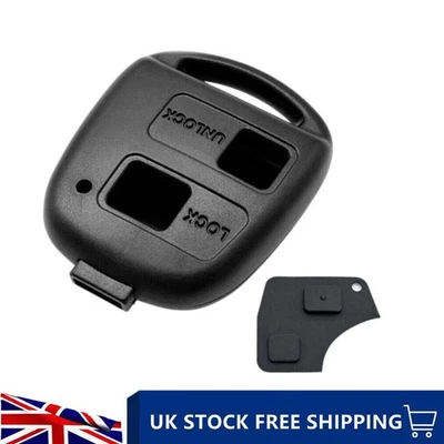 2 BUTTON REMOTE KEY FOB CASE, TOYOTA RAV4 CCELICA PREVIA YARIS COROLLA UK - Image 1 of 4