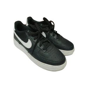 Nike Air Force 1 Shoes Sneakers Black and White Youth Size 5 - Picture 1 of 8