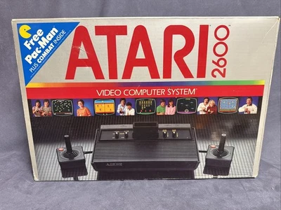 VINTAGE Atari 2600 Cx2600 model in box Untested Missing Joy Sticks Read descript - Image 1 of 4