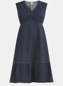 Time and Tru Damen ärmelloses Jeanskleid mit Rüschensaum Gr. XXXL 22. - Bild 1 von 4