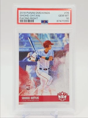 SHOHEI OHTANI 2018 DIAMOND KINGS ROOKIE FACING RIGHT #76 B RC PSA 10 Q1496 - Image 1 of 2