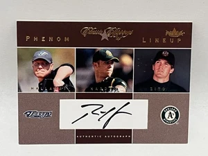 Rich Harden Auto 2004 Fleer Classic Clippings PHENOM LINEUP Halladay Zito /50 - Picture 1 of 5