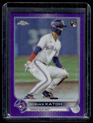 2022 Topps Chrome Rookie Purple Gosuke Katoh Rookie #USC42 Toronto Blue Jays - Image 1 of 2