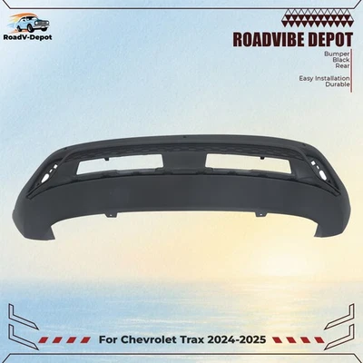 For Chevrolet Trax 2024-2025 Plastic Rear Lower Bumper Cover Black W/Sensor Hole - Image 1 of 4