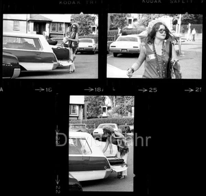 '68 Janis Joplin mit Auto Newport Folk Fest Legendärer Sänger 3 Negative Lot A701 - Bild 1 von 1