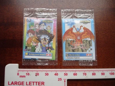 Digimon Mini Promo Cards x 2 1999 - Cereal? Crisps? - Sealed - Image 1 of 2