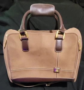 Vintage Diane Von Furstenberg Unisex Travel Weekend Suede/Leather Bag - Picture 1 of 18