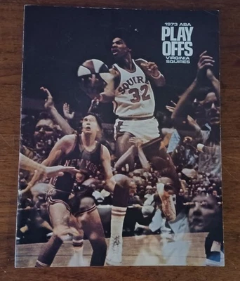 1973 Virginia Squires Aba Playoff Baloncesto Programa vs Coroneles Dr. J Gervin Foto 1 de 4