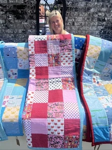 High Quality Baby Quilts Hand Stitched 120cm X 60cm - Picture 1 of 4