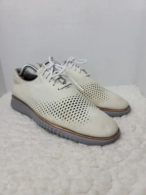 Cole Haan 2.ZERØGRAND Mene Oxford Size 10.5 Beige Perforated Beige Leather Shoe - Image 1 of 4