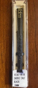 Nuovo cinturino orologio GILDEN pelle nero sella vitello anse 10 mm con barre a molla cucite - Foto 1 di 7