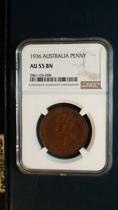 1936 AUSTRALIA PENNY NGC AU55 BN ABOUT UNCIRCULATED 1P Coin PRICED TO SELL! - Picture 1 of 4