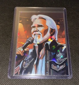 Kenny Rogers Custom Refractor Holographic Prizmatic Trading Card - Bild 1 von 5