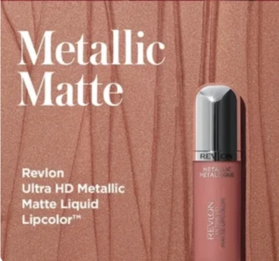 Revlon Ultra HD Metallic Matte Liquid Lipcolor, Liquid Lipstick, 100% Wax-Free - Image 1 of 2