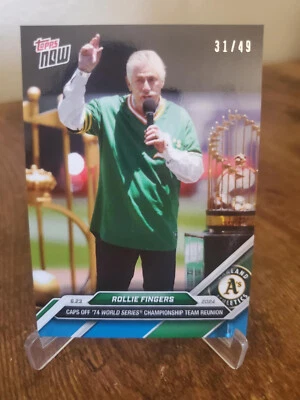 Rollie Fingers A’s Athletics - 2024 MLB TOPPS NOW Card 336 Blue Parallel 31/49 - Image 1 of 2