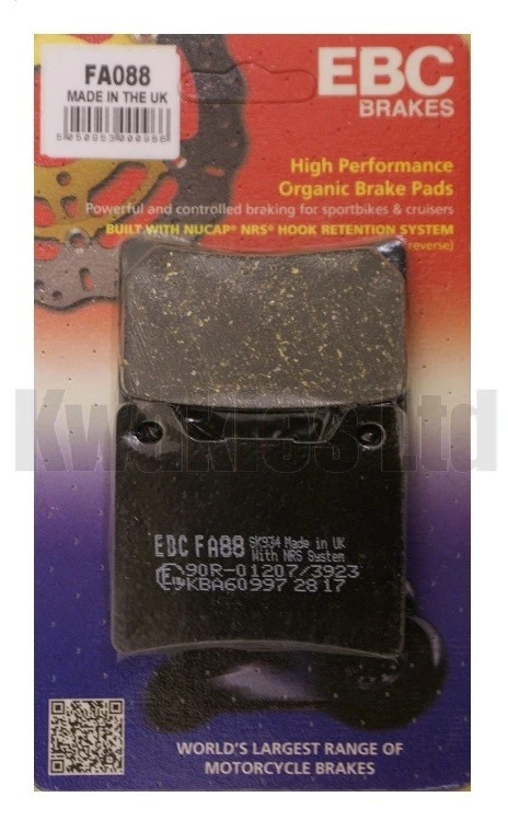 Fits: Yamaha FJ1100 1984-1985 Pair of EBC Rear Brake Pads FA088 - Image 1 of 1
