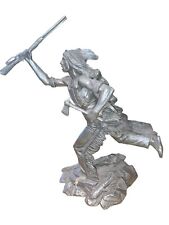 Jim Ponter Pewter Sculpture "Cheyenne Brave". The Franklin Mint 1986 1410/4500
