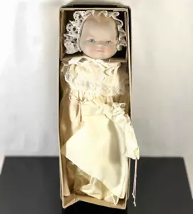 Vintage Shackman handgefertigte antike Biskuspuppe Baby 11" Porzellanpuppe + Zubehör - Bild 1 von 7