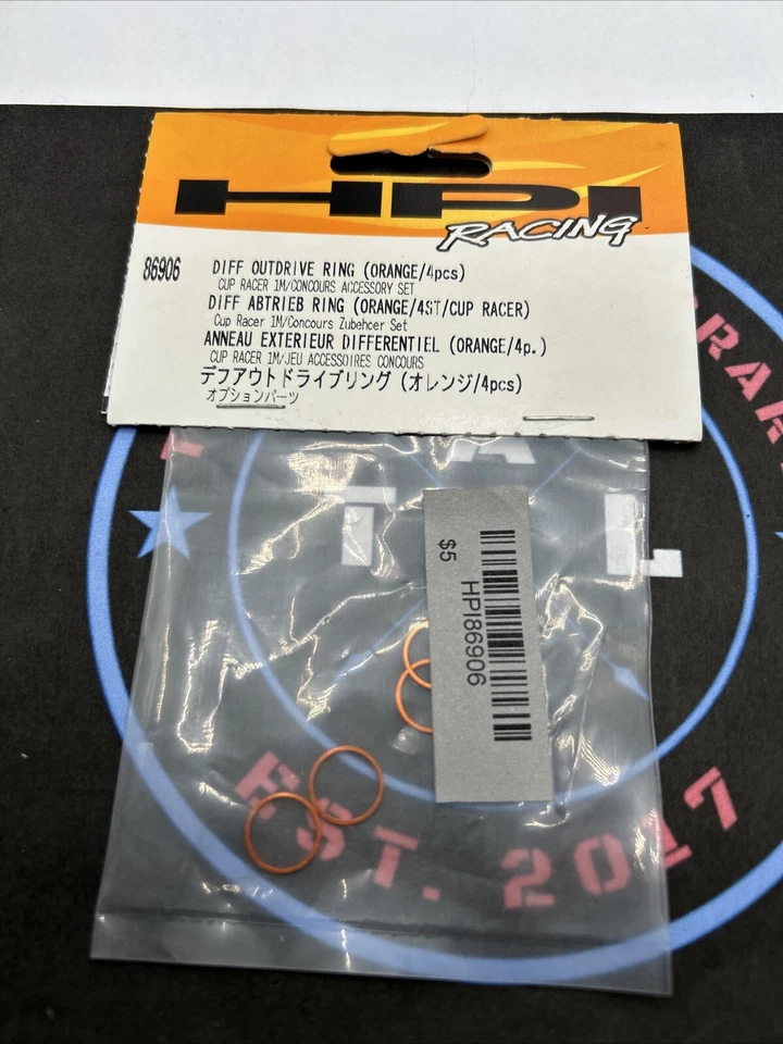 HPI Racing. Diff Outdrive Ring (Orange) (Cup Racer). Item #86906 New Old Stock. - Image 1 of 1