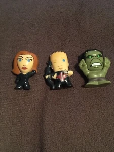 MARVEL Avengers Hawkeye Hulk Black Widow Chibis Mini Figures Lot of 3 - Picture 1 of 2