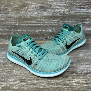 Nike Free RN Flyknit Laufschuhe hyper türkis schwarz Damen Größe 7,5 - Bild 1 von 12