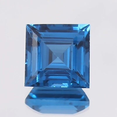 Piedra preciosa suelta de corte cuadrado turmalina azul impecable natural AAA 5,00 quilates Foto 1 de 4
