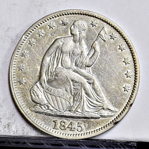 1845 Liberty Seated Half Dollar - AU Details (#45984) Cover