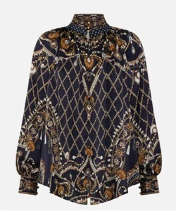 Camilla DANCE WITH THE DUKE RAGLAN BUTTON UP SHIRT RRp$599 Size:L - Picture 1 of 17
