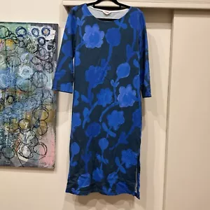 Gorman Size 10 Artist Collab Long Sleeve Tunic Dress Blue Floral - Picture 1 of 8