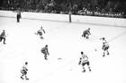Hockey Aerial View Of Montreal Canadiens Maurice Richard 1957 OLD PHOTO