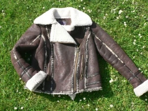 Winterjacke Lammfell und Leder Gr. S M /38 - Bild 1 von 9