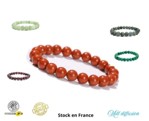Bracelet en Perles de Pierre Naturelle 8mm Jaspe Rouge - Imagen 1 de 3