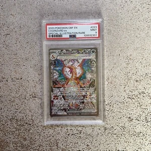 Charizard EX 223/197 Llama Obsidiana Ilustración Especial Raro Pokémon PSA 9 COMO NUEVO - Imagen 1 de 2
