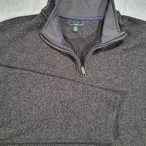 Pullover polar manga larga con cremallera 1/4 gris oscuro Club Room para hombre 2XL - Imagen 1 de 7