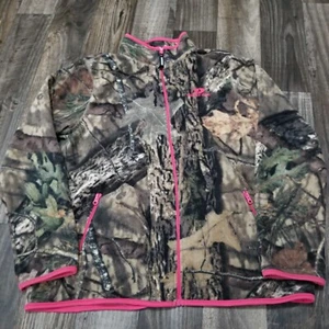 Mossy Oak Fleece Jacket Girls Size XL 16-18 Winter Camo Quarter Zip Pullover - Picture 1 of 9