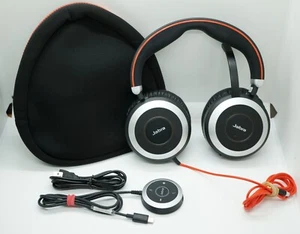 Jabra Evolve 80 ANC Stereo USB-C Wired On-Ear Headset + Case (MS Teams) - Picture 1 of 5